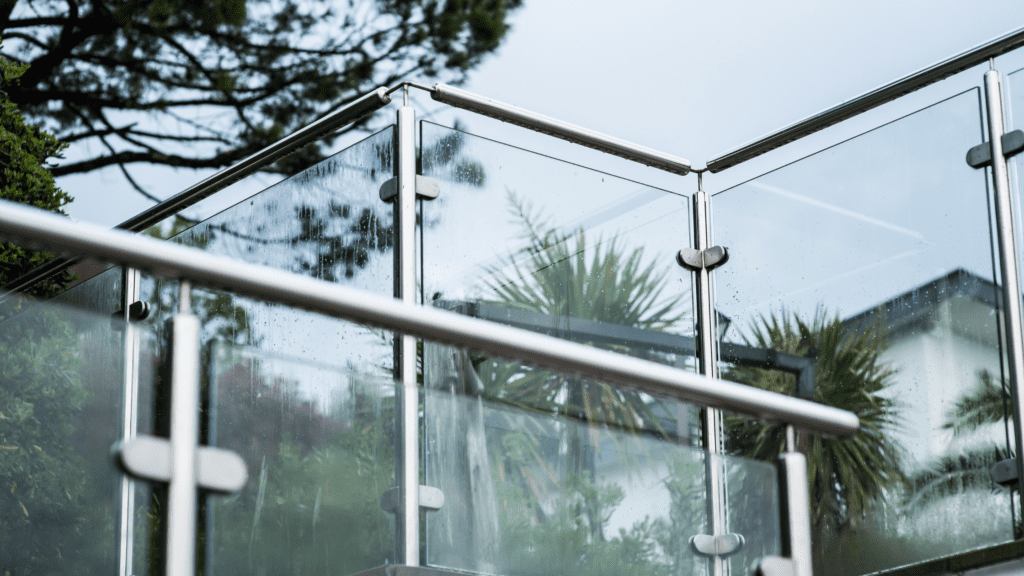 glass railing - different types of deck railings