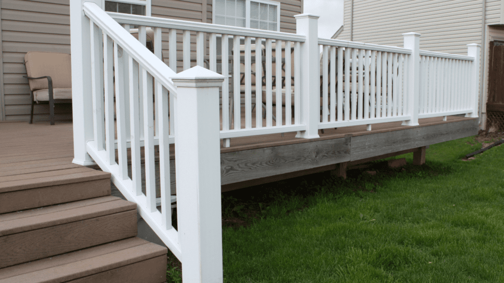 wooden railing - different types of deck railings